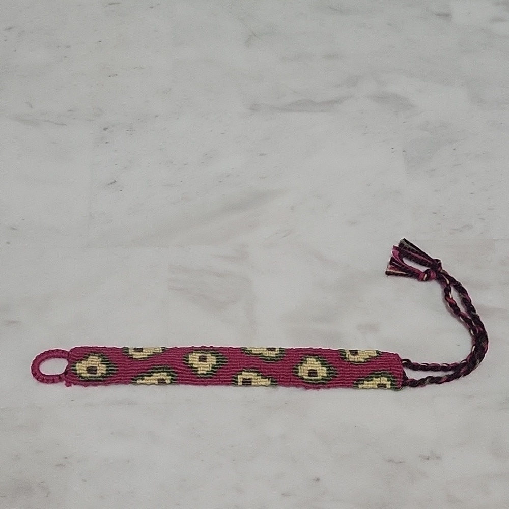 Hand Made Friendship Bracelet Avocado Patern